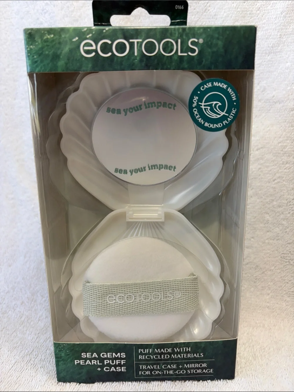 🌻5 for $30🌻 EcoTools Sea Gems Pearl Puff with Mirrored Shell Case